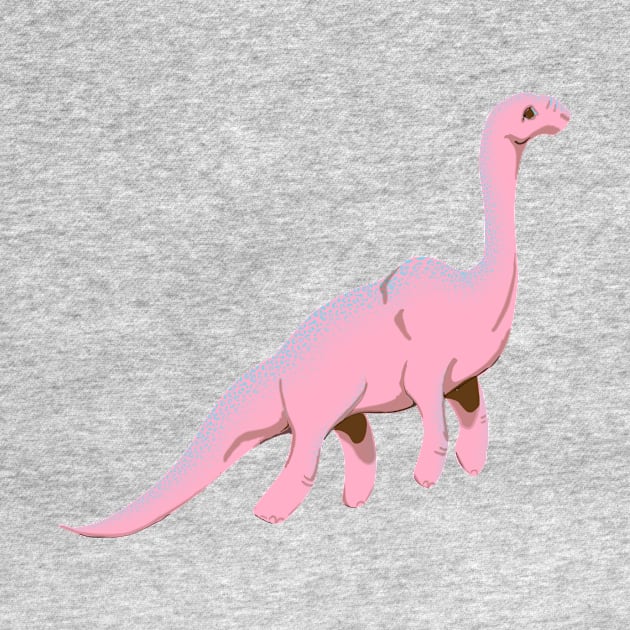 Daydreaming Dinosaur (pink) by Sinzh